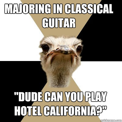 majoring in classical guitar 