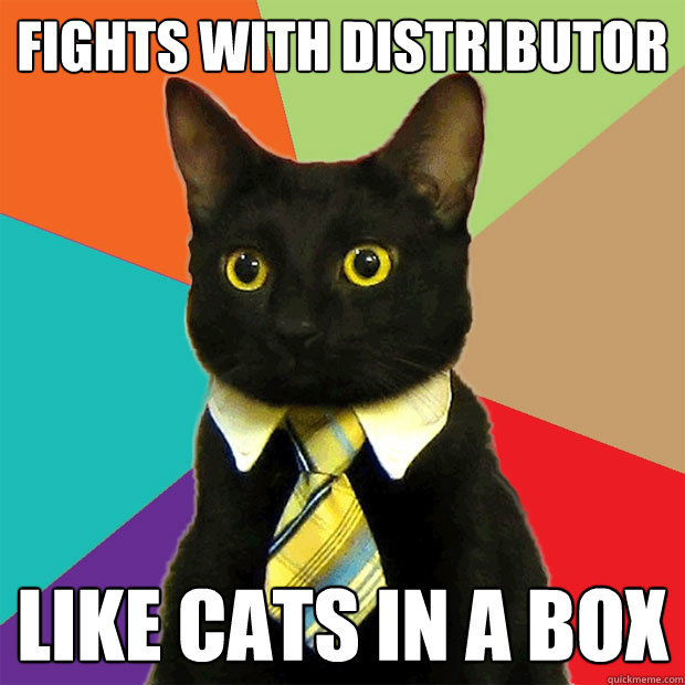 fights with distributor Like cats in a box - fights with distributor Like cats in a box  Business Cat