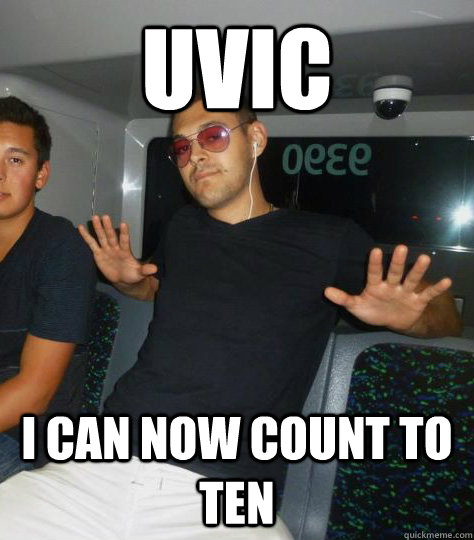 Uvic I can now count to ten - Uvic I can now count to ten  Forgetful Martin