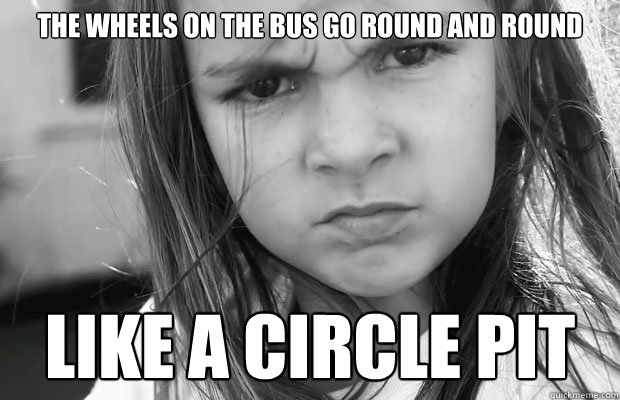 the wheels on the bus go round and round like a circle pit  