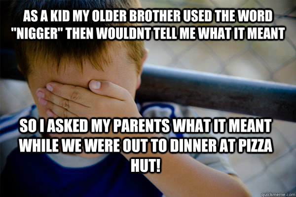 As a kid my older brother used the word 