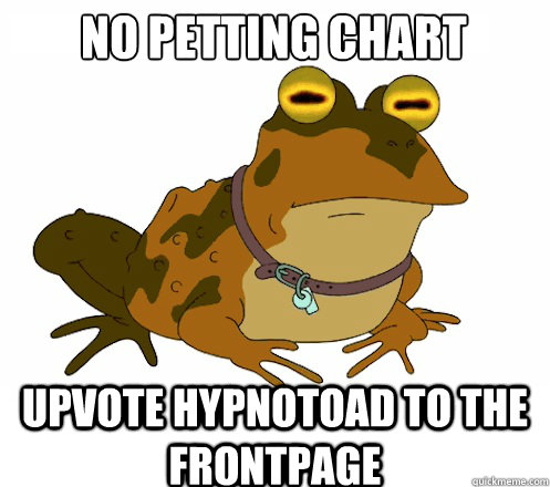 no petting chart UPVOTE HYPNOTOAD TO the FRONTPAGE  Hypnotoad