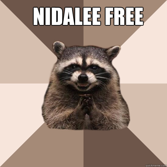 nidalee free week  - nidalee free week   Evil Plotting Raccoon