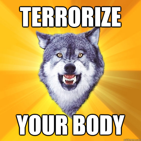 terrorize your body  Courage Wolf