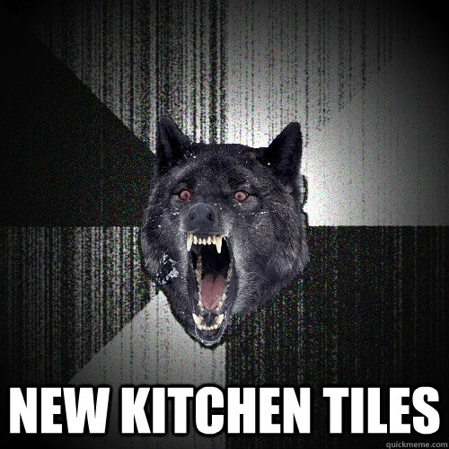 New Kitchen tiles  Insanity Wolf