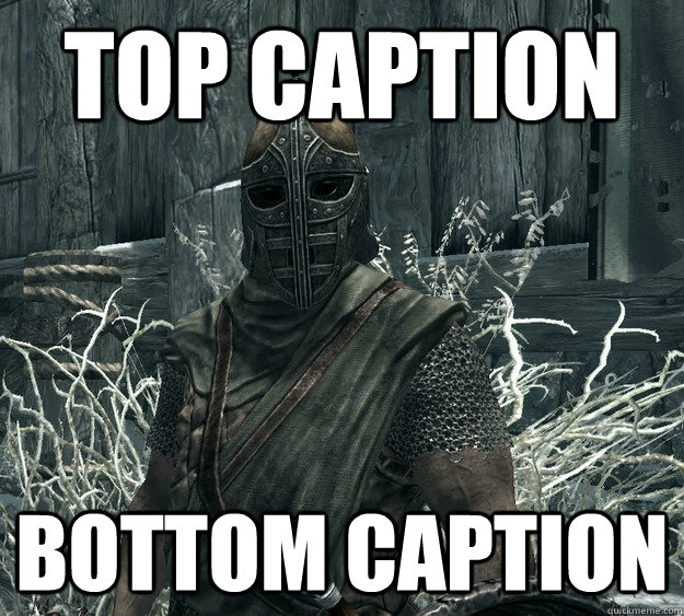 Top caption Bottom caption  Skyrim Guard