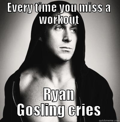 Ryan Gosling is sad - EVERY TIME YOU MISS A WORKOUT RYAN GOSLING CRIES Misc