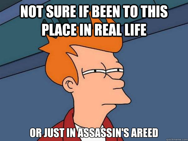 Not sure if been to this place in real life Or just in Assassin's Areed - Not sure if been to this place in real life Or just in Assassin's Areed  Futurama Fry