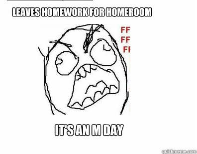 Leaves Homework for Homeroom It's an M Day  