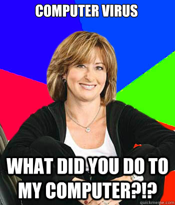 computer virus what did YOU do to my computer?!? - computer virus what did YOU do to my computer?!?  Sheltering Suburban Mom