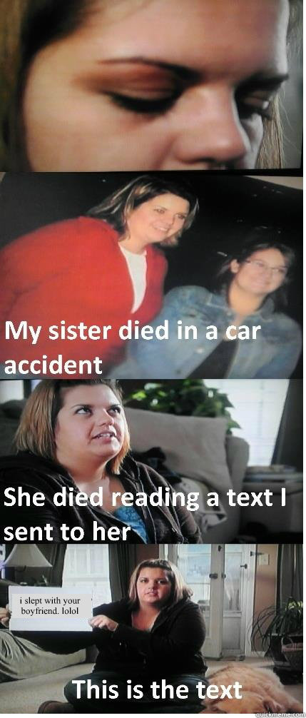 429px x 1006px - Text Message Car Accident memes | quickmeme