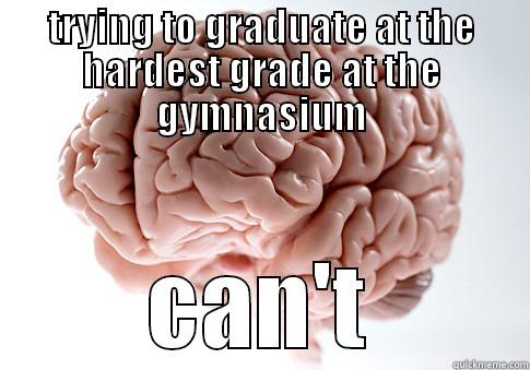 fucking brain - TRYING TO GRADUATE AT THE HARDEST GRADE AT THE GYMNASIUM CAN'T Scumbag Brain