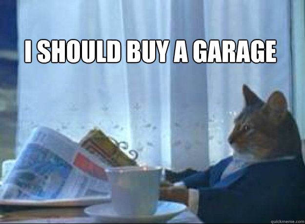 I should buy a garage   I should buy a boat cat