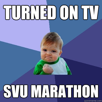 Turned on TV SVU Marathon  Success Kid