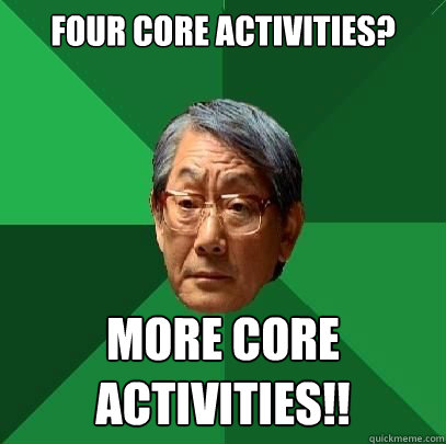 FOUr core activities? more core activities!!  High Expectations Asian Father