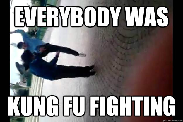 EVERYBODY WAS Kung Fu Fighting Eoin And Ryan Fight Quickmeme