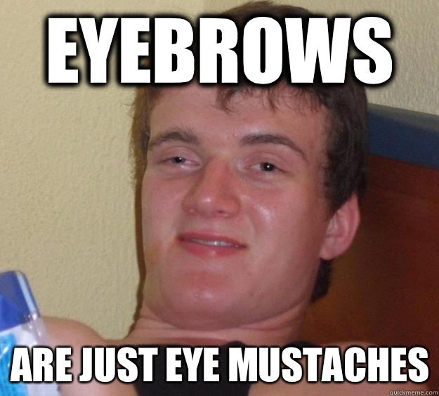 Eyebrows Are just eye mustaches  10 Guy