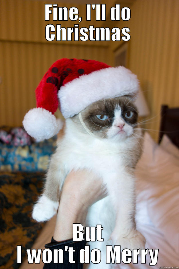 FINE, I'LL DO CHRISTMAS BUT I WON'T DO MERRY Grumpy xmas