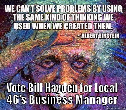  VOTE BILL HAYDEN FOR LOCAL 46'S BUSINESS MANAGER Misc