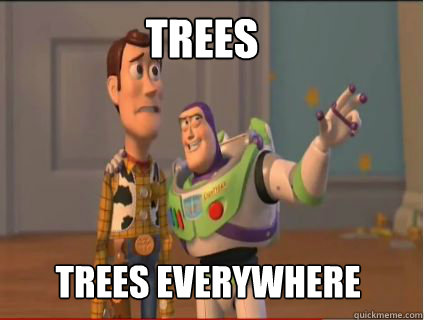 Trees Trees Everywhere  woody and buzz