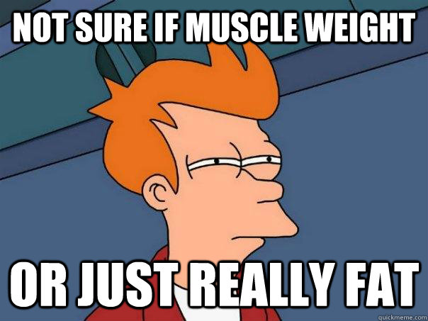 not sure if muscle weight or just really fat - not sure if muscle weight or just really fat  Futurama Fry