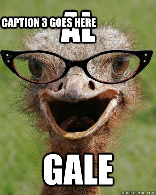 Al Gale Caption 3 goes here  Judgmental Bookseller Ostrich