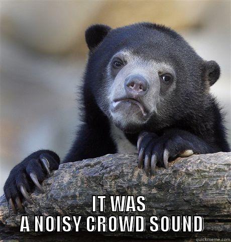     IT WAS   A NOISY CROWD SOUND    Confession Bear