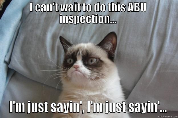 Duvall grumpy cat 1 - I CAN'T WAIT TO DO THIS ABU INSPECTION... I'M JUST SAYIN', I'M JUST SAYIN'... Grumpy Cat