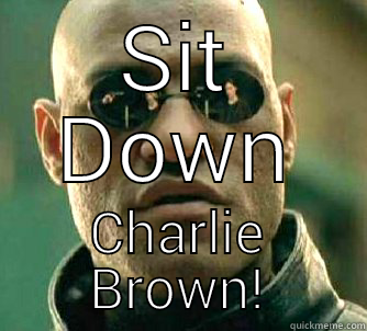 HS  - SIT DOWN CHARLIE BROWN! Matrix Morpheus