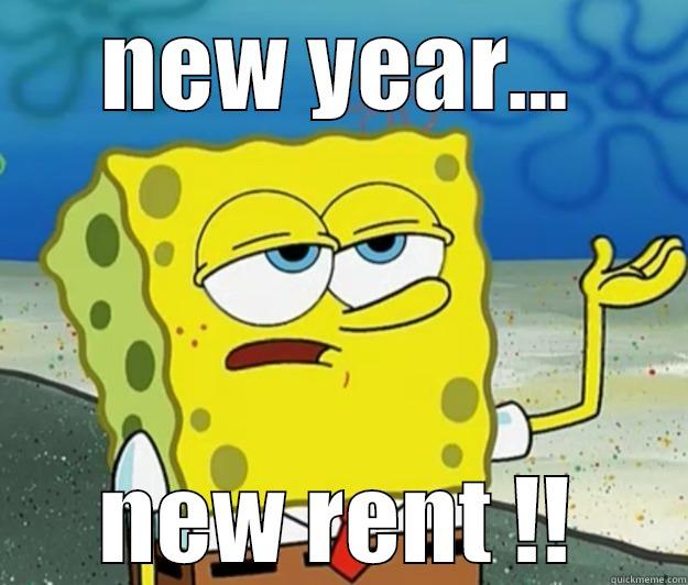 bad year - NEW YEAR... NEW RENT !! Tough Spongebob