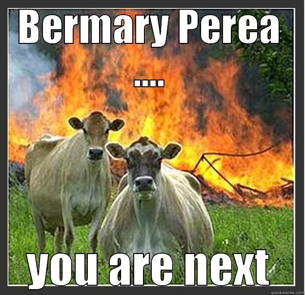 BERMARY PEREA .... YOU ARE NEXT Evil cows