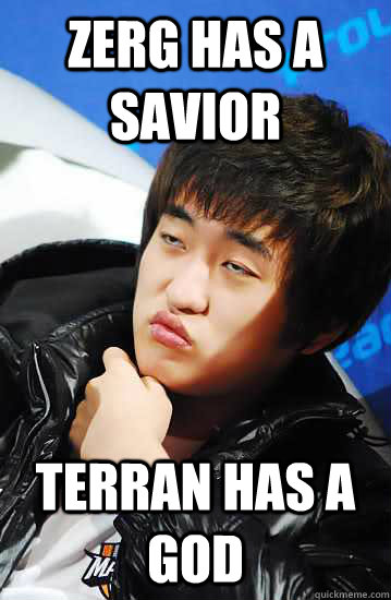 Zerg has a savior Terran has a god  Unimpressed Flash