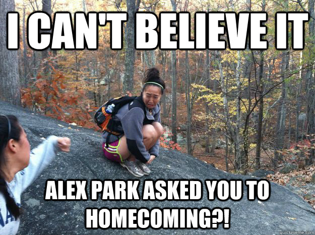 I can't believe it Alex Park asked YOU to homecoming?!  