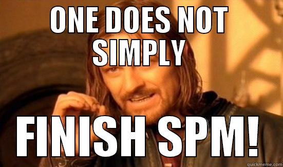 ONE DOES NOT SIMPLY FINISH SPM! Boromir