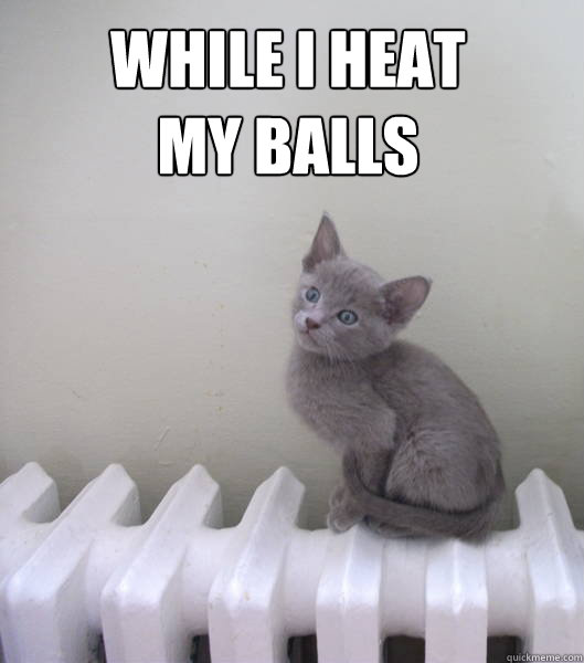 While i heat
my balls - While i heat
my balls  let me think