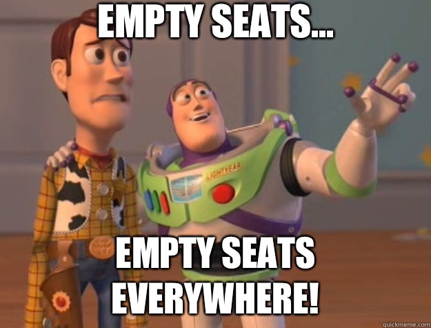 Empty seats... Empty seats everywhere! - Empty seats... Empty seats everywhere!  Toy Story
