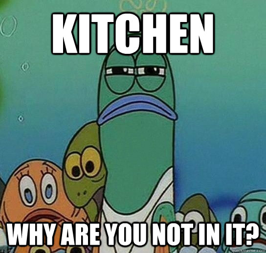 kitchen why are you not in it? - kitchen why are you not in it?  Serious fish SpongeBob