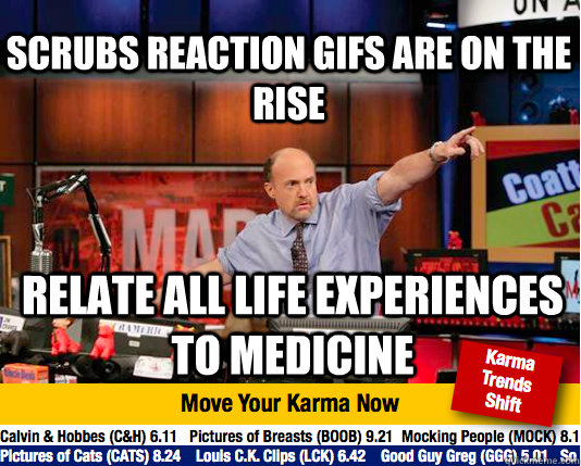 Scrubs reaction gifs are on the rise Relate all life experiences to medicine - Scrubs reaction gifs are on the rise Relate all life experiences to medicine  Mad Karma with Jim Cramer