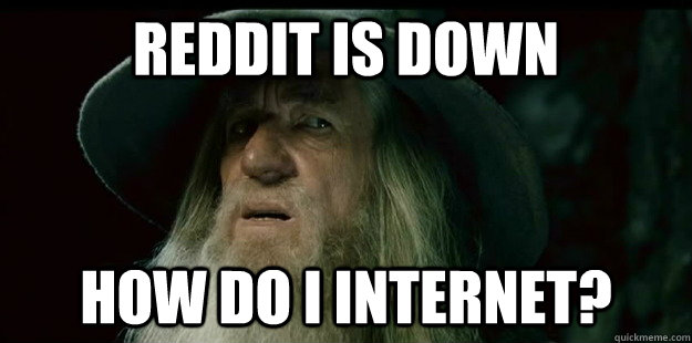 reddit is down how do I internet?  I have no memory Gandalf