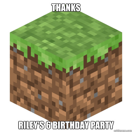 thanks  Riley's 6 Birthday Party
  