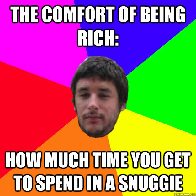 The comfort of being rich: How much time you get to spend in a Snuggie - The comfort of being rich: How much time you get to spend in a Snuggie  Andrew Kramer