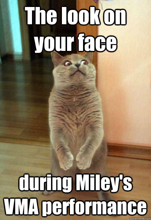 The look on your face during Miley's VMA performance - The look on your face during Miley's VMA performance  Horrorcat