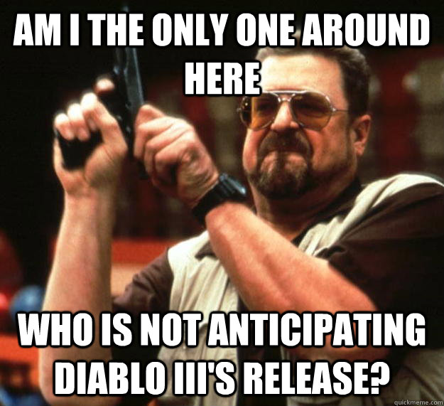 am I the only one around here who is not anticipating diablo iii's release?  Angry Walter