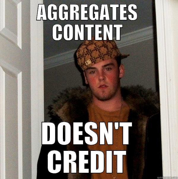 AGGREGATES CONTENT DOESN'T CREDIT Scumbag Steve