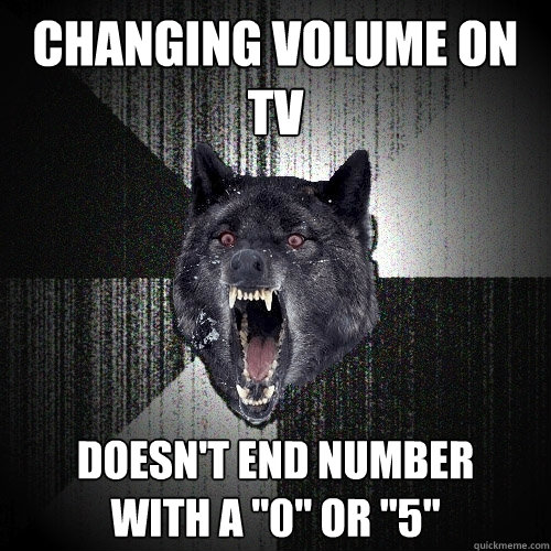 Changing volume on TV Doesn't end number              with a 