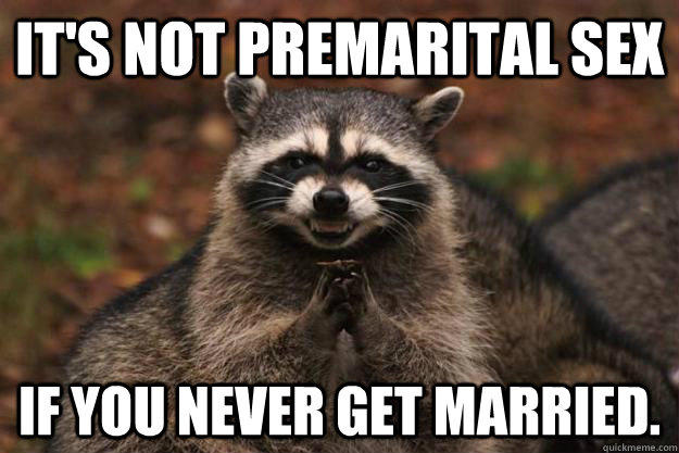 It's not premarital sex If you never get married.   
