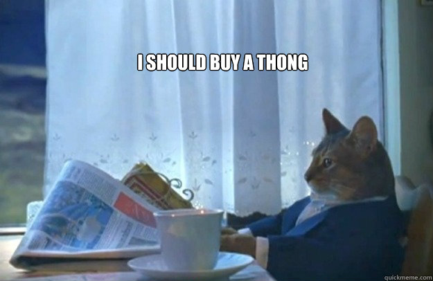 I should buy a thong  Sophisticated Cat