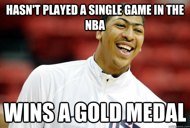 Hasn't Played a Single Game in the NBA Wins a Gold Medal   Anthony Davis gold medal