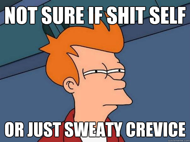 not sure if shit self or just sweaty crevice  Futurama Fry