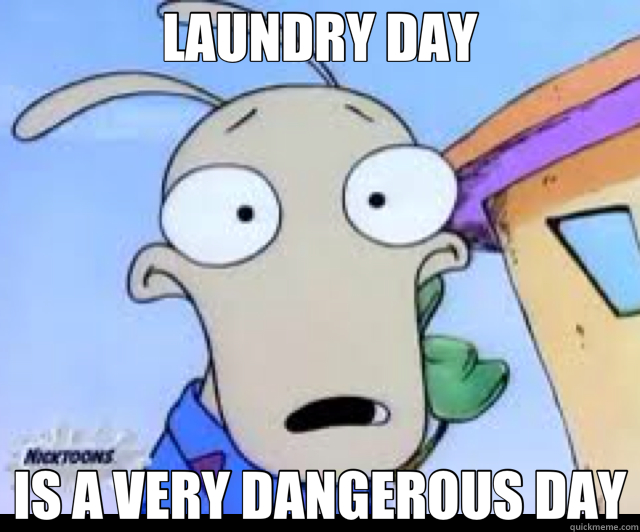 LAUNDRY DAY IS A VERY DANGEROUS DAY  Rocko